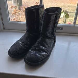 Ugg boots black and sequin